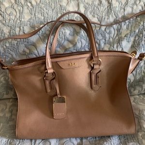 Ralph Lauren beige tote & crossbody bag EUC